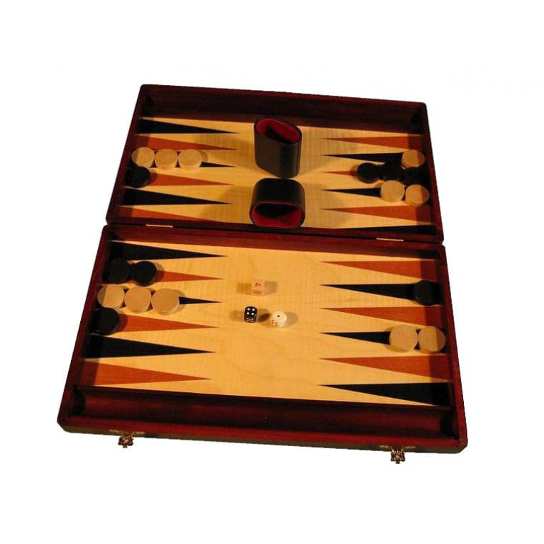 Összecsukható fa backgammon mahagóniból, 480*565, PL181